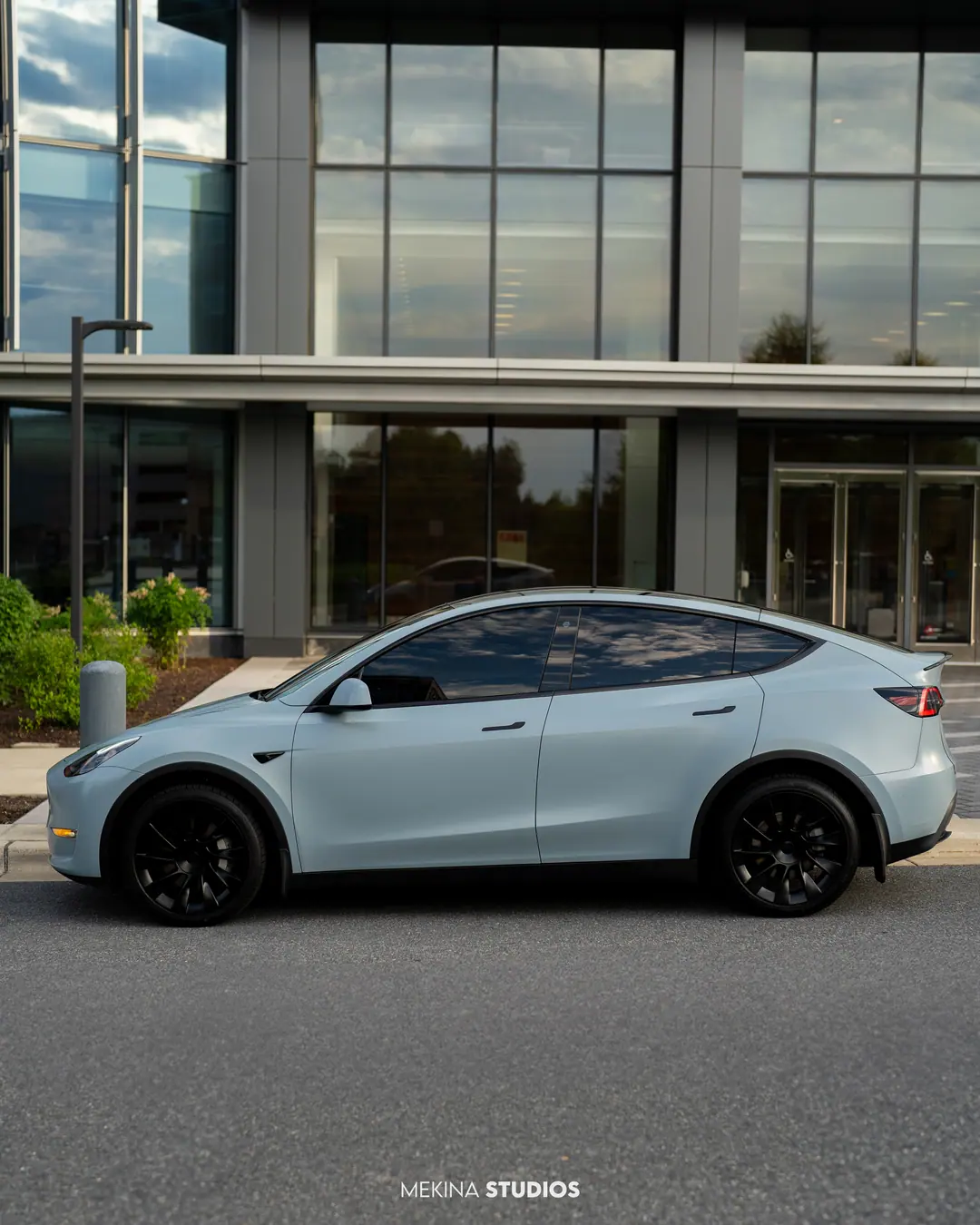2022 Tesla Model Y — Wrap in Satin Battleship Gray — frame 2