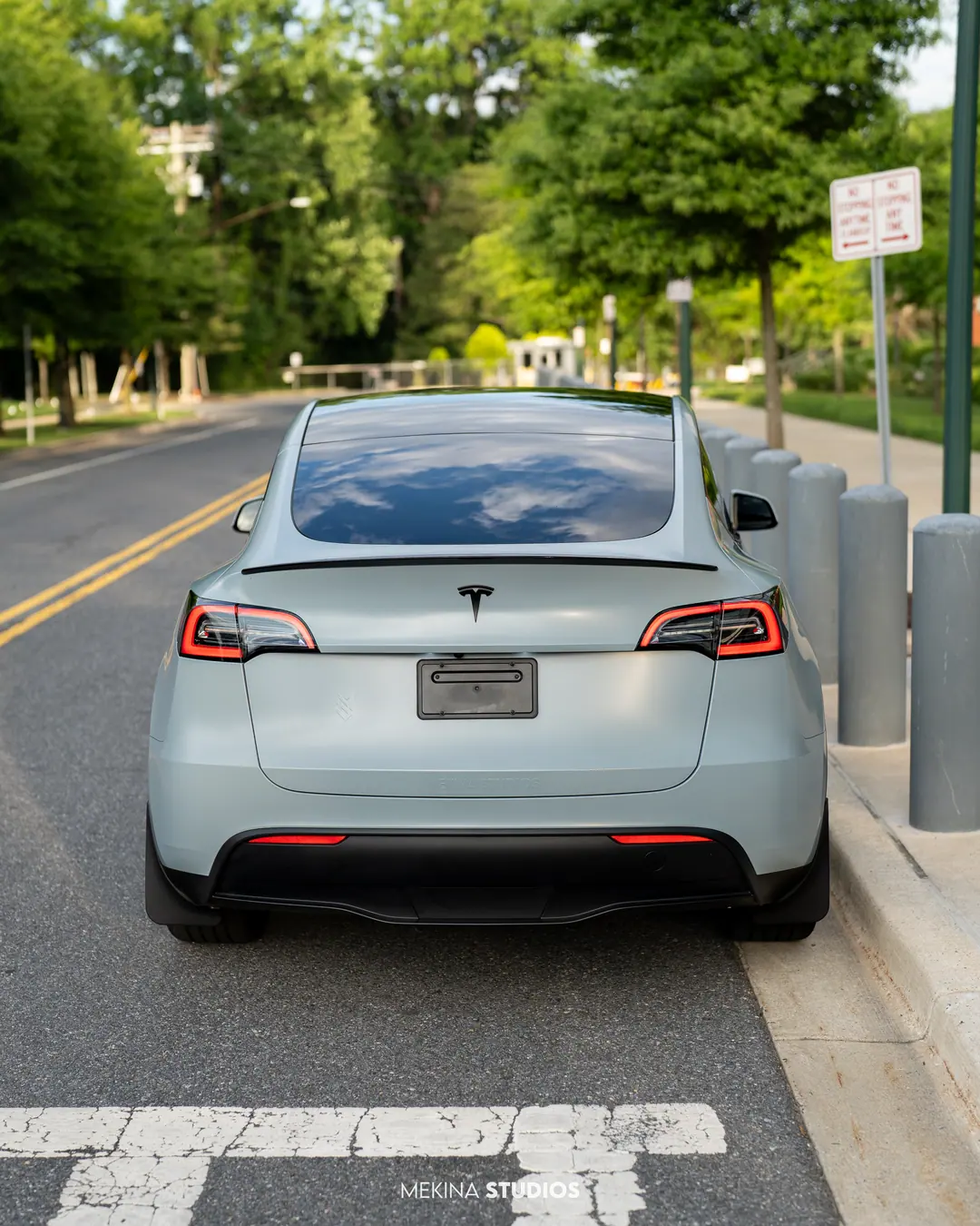 2022 Tesla Model Y — Wrap in Satin Battleship Gray — frame 3
